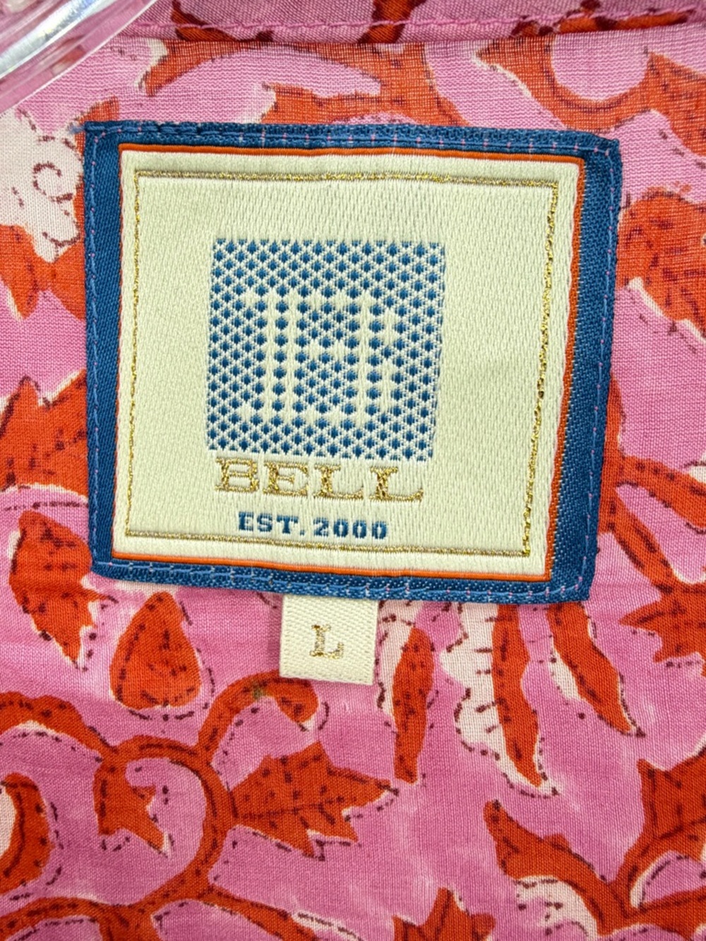 Bell By Alicia Bell Angel Top Blouse Cotton Silk Pink Size L - Picture 8 of 9